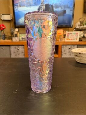 Starbucks Iridescent Faceted Tumbler - Lavender and Rainbow Sheen